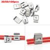 30/50/100 шт. зажимы для проводов солнечных панелей, зажимы для проводов из нержавеющей стали для рамы прицепа, зажимы для фотоэлектрических кабелей для проводки фотоэлектрических систем, принадлежности для лодочных кабелей