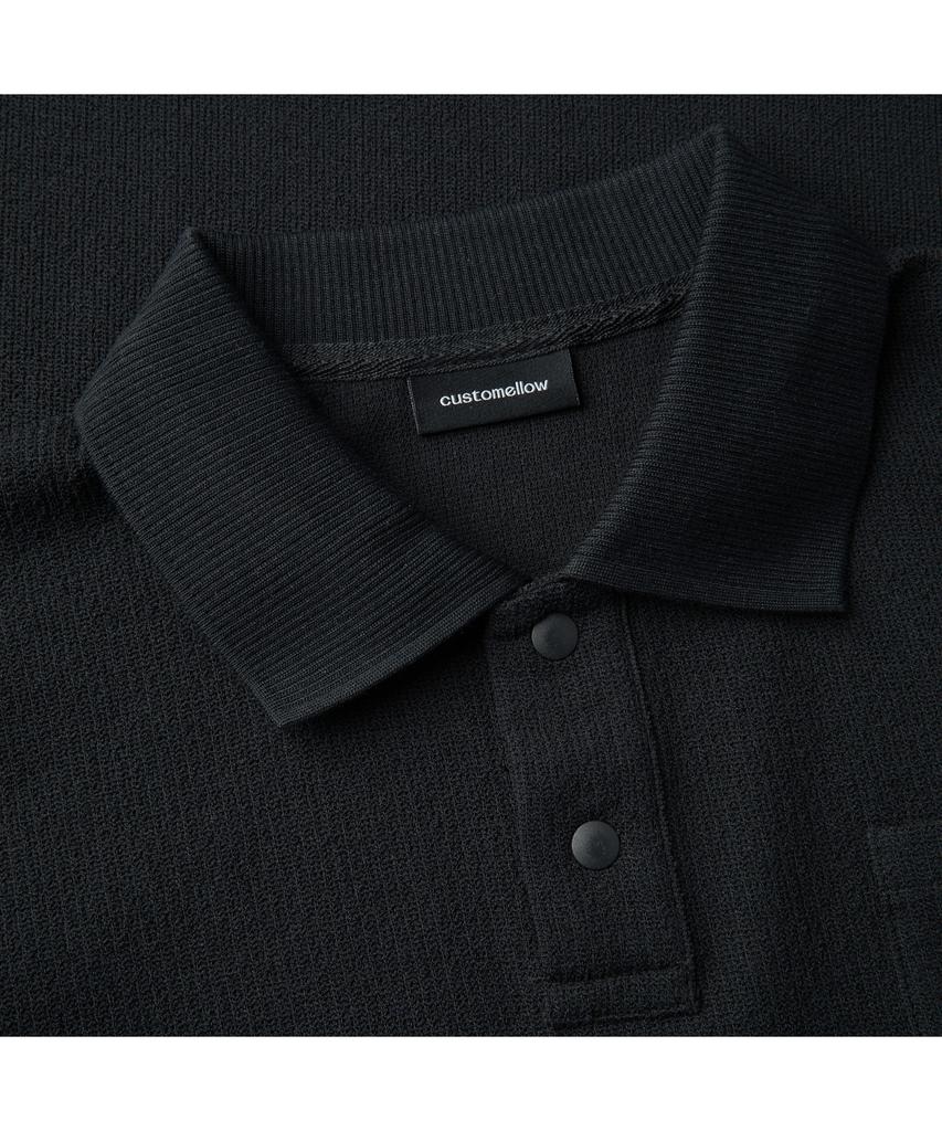 Keoseuuteommellou Black Oversized Fit Polo Cwtam26511Bkx