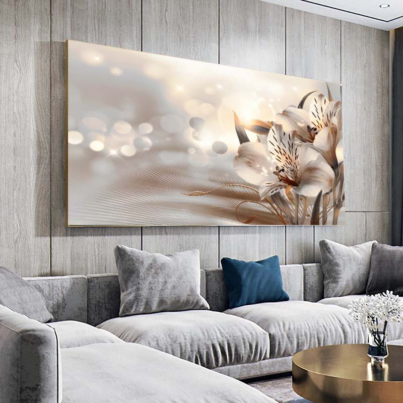 Картины на холсте для гостиной, настенное искусство, лилии, цветы, живопись, домашний декор, модульный, красивый цветочный постер