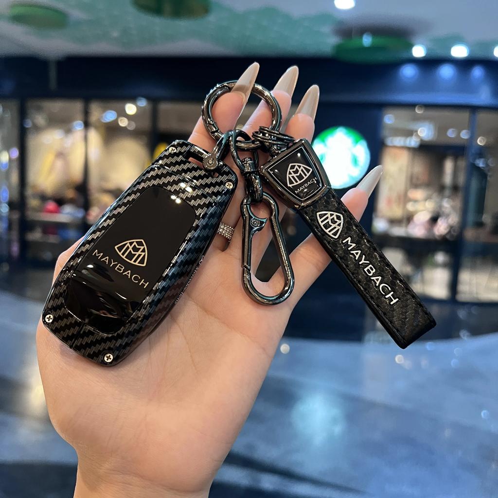 ULA5 Carbon Fiber Key Fob Cover Protector for Mercedes Benz A B C E S CLA CLK CLS GLA GLC GLE GLK SLK AMG Series Keyless Accessories