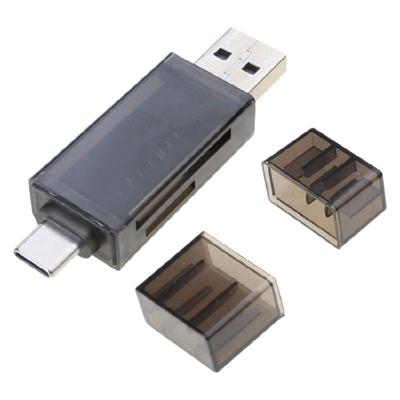 Эффективный USB 3.0 кард-ридер для карт SD/TF с двумя слотами и интерфейсами Type-C для улучшенного управления данными на ходу