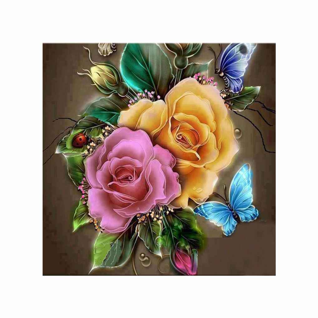 5D Flower Resin Diamond Stitch Crystal Embroidery Painting Room Decorative Resin Needlework Picture