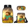 Minecraft Cartoon Game Character Printed Children Large Backpack Capacity