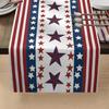 4th of July Table Runner USA Stars Stripes Pattern Table Runner Independence Day