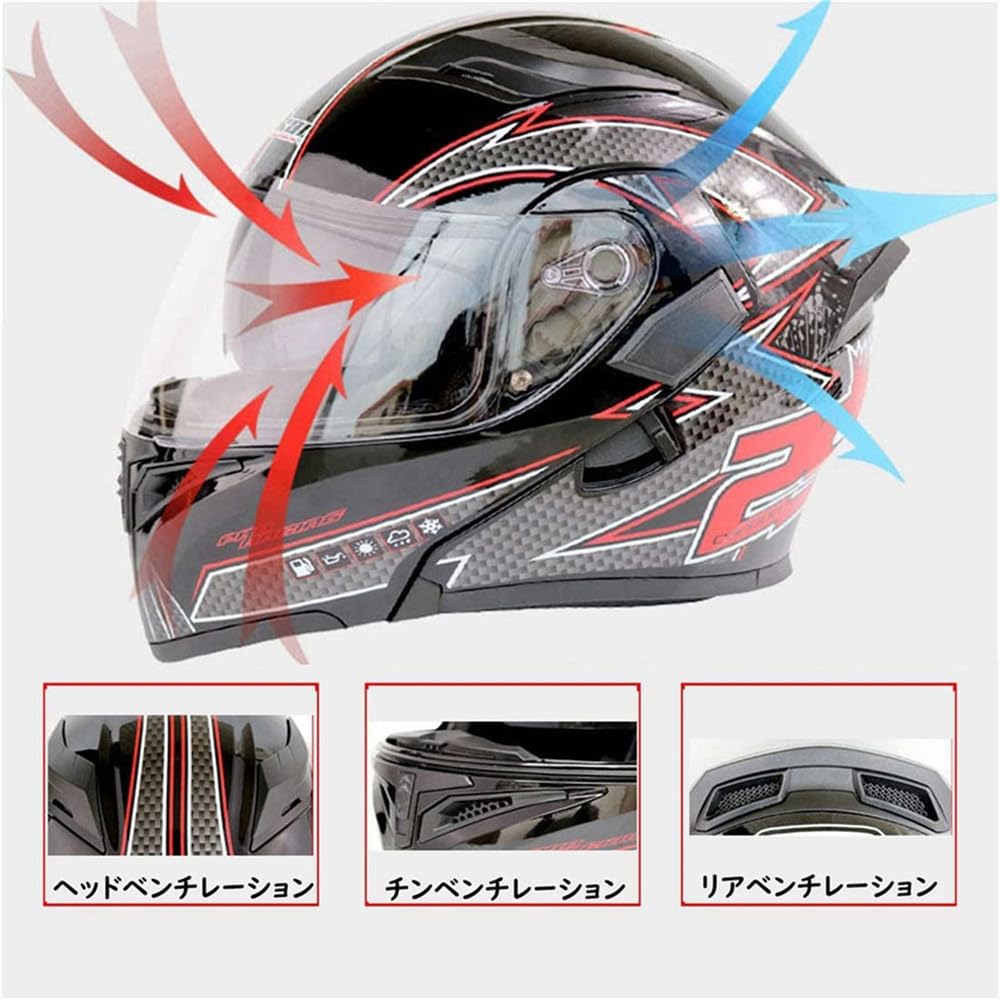 JIEKAI-902 Мотоциклетные принадлежности Полнолицевые откидные высокопрочные ABS Различные принадлежности для мотоциклиста с защитой для лица Мужские и женские мотоциклетные полнолицевые экипировки