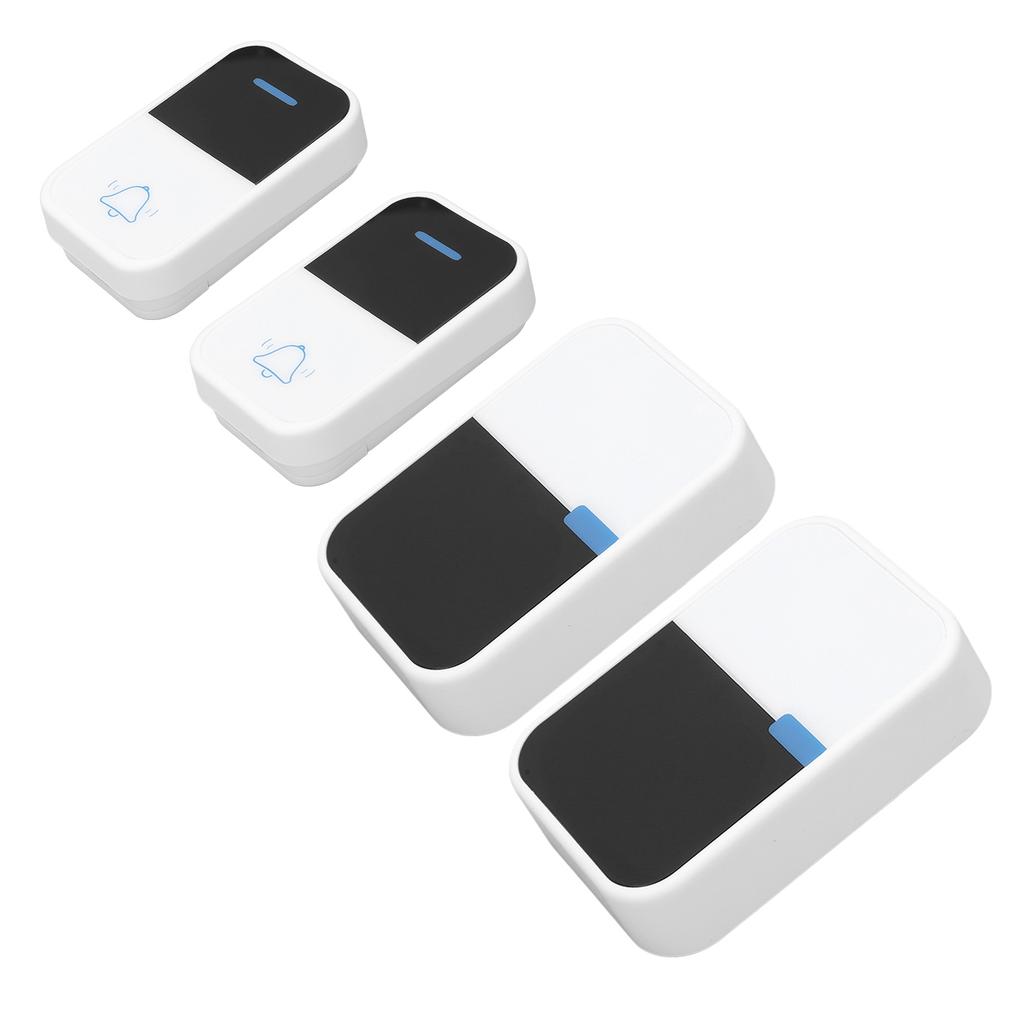 433.92MHz Wireless Doorbell Set with Receiver Self Generating IP44 Waterproof 38 Ringtones for Home Apartment EU Plug