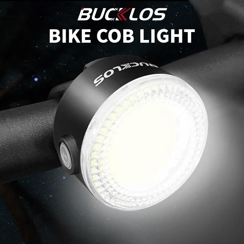 BUCKLOS Bike Light COB Front Rear Bicycle Lights LED Rechargeable Mountain Road Bicycle Lamp MTB Tail Light Cycling Flashlight 7