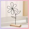 Industrial Wrought Iron Floral Ornament for Home, Desktop, or Wine Cabinet Decoration