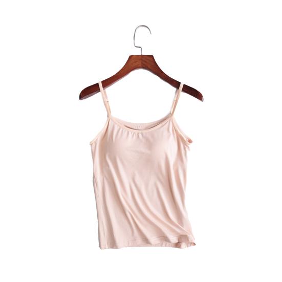 Регулируемые бретели без рукавов, однотонный бюстгальтер из модала, жилет, женский повседневный бюстгальтер на бретелях с мягкой подкладкой, топ на бретелях