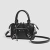 Premium Rivet Spice Girl Wind Bag Women's New Textured Boston Handbag Niche One Shoulder Crossbody Locomotive Bag