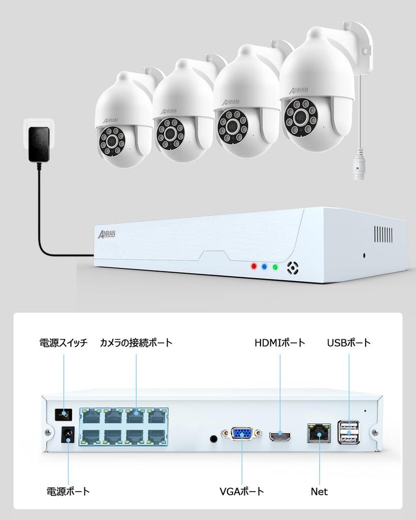 8 миллионов пикселей безопасности AI интеллект автоматическая ANRAN камера безопасности набор видеонаблюдения проводной POE питание 4 единицы 8 миллионов высокая без Wi-Fi постоянный