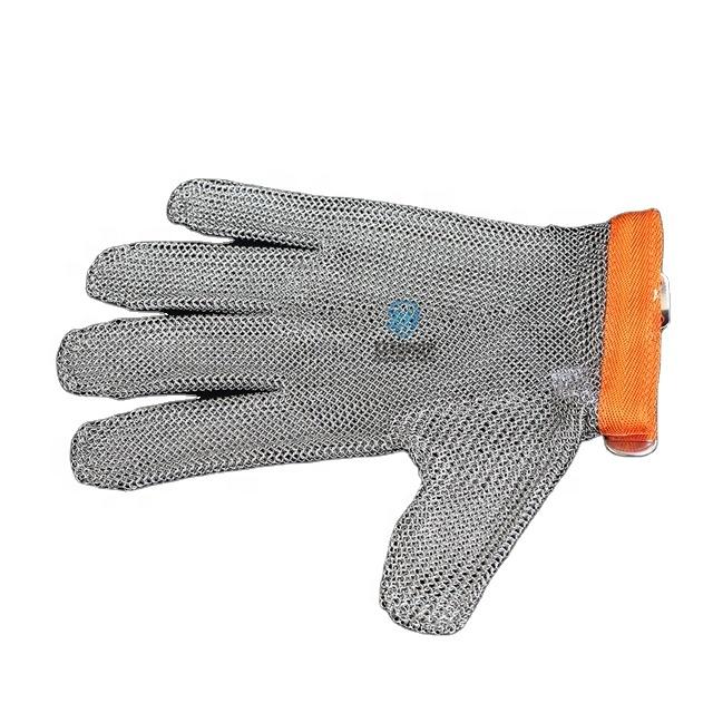 Anti-Cut PPE Safety Stainless Steel Food Grade 316 EN388 Cut 5 Stab-Resistant ANSI Cut Resistant Protective Mesh Gloves Butcher