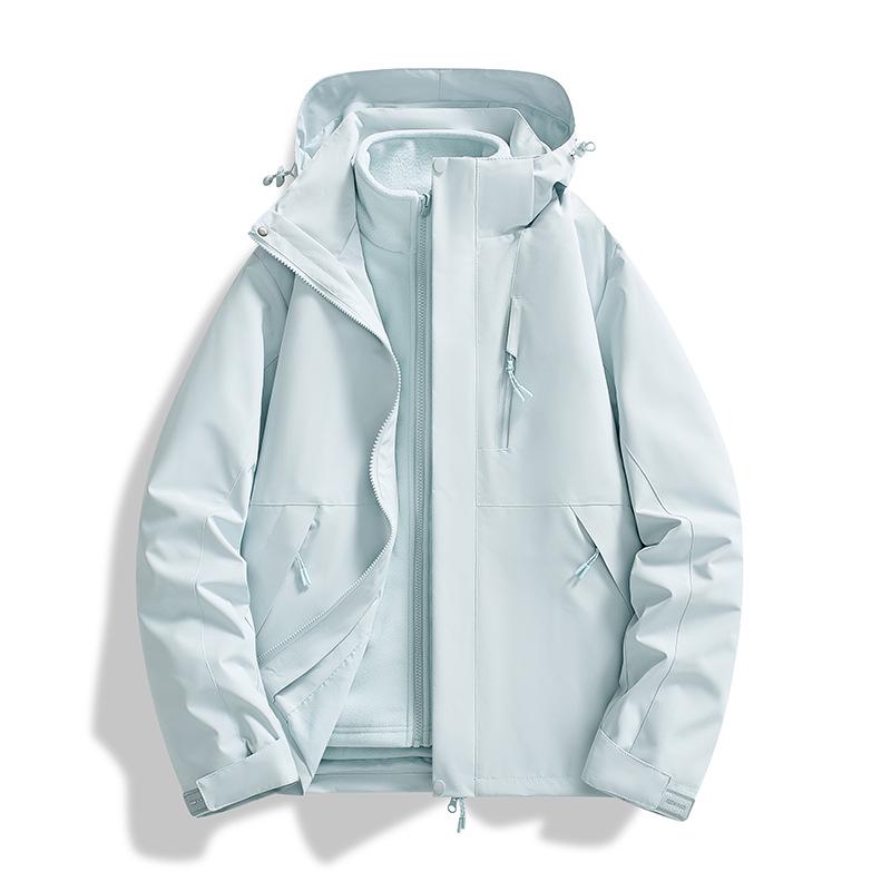 Унисекс 3-в-1 Отстегивающаяся Ветрозащитная Водонепроницаемая Куртка для Альпинизма