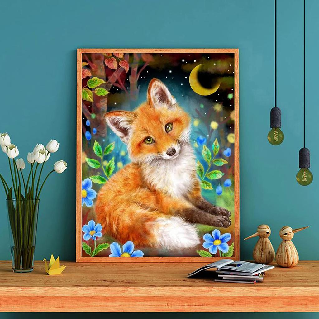5D Diy алмазная живопись умная маленькая лиса набор крестиков полная алмазная вышивка мозаика художественная картина стразы Декор подарок