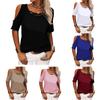 Ladies Off Shoulder Tops Summer Basic Casual T-shirts