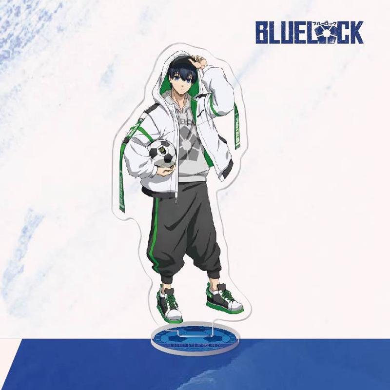 Модель подставки с синим замком, брелок для ключей Isagi Yoichi Bachira Meguru Kira Ryosuke Chigiri Hyoma, украшение для стоящего знака