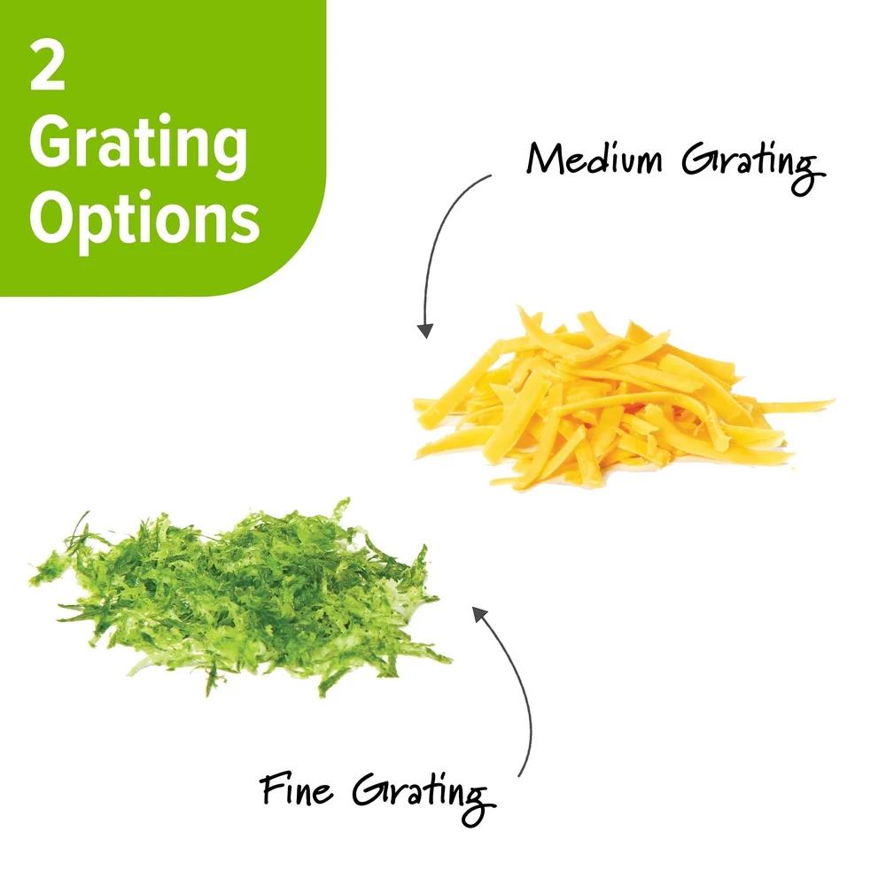 Терка из нержавеющей стали с контейнером на 2 чашки Лезвия мелкой и средней нарезки Мерные отметки Устойчивый к ржавчине кухонный инструмент Сыр Морковь