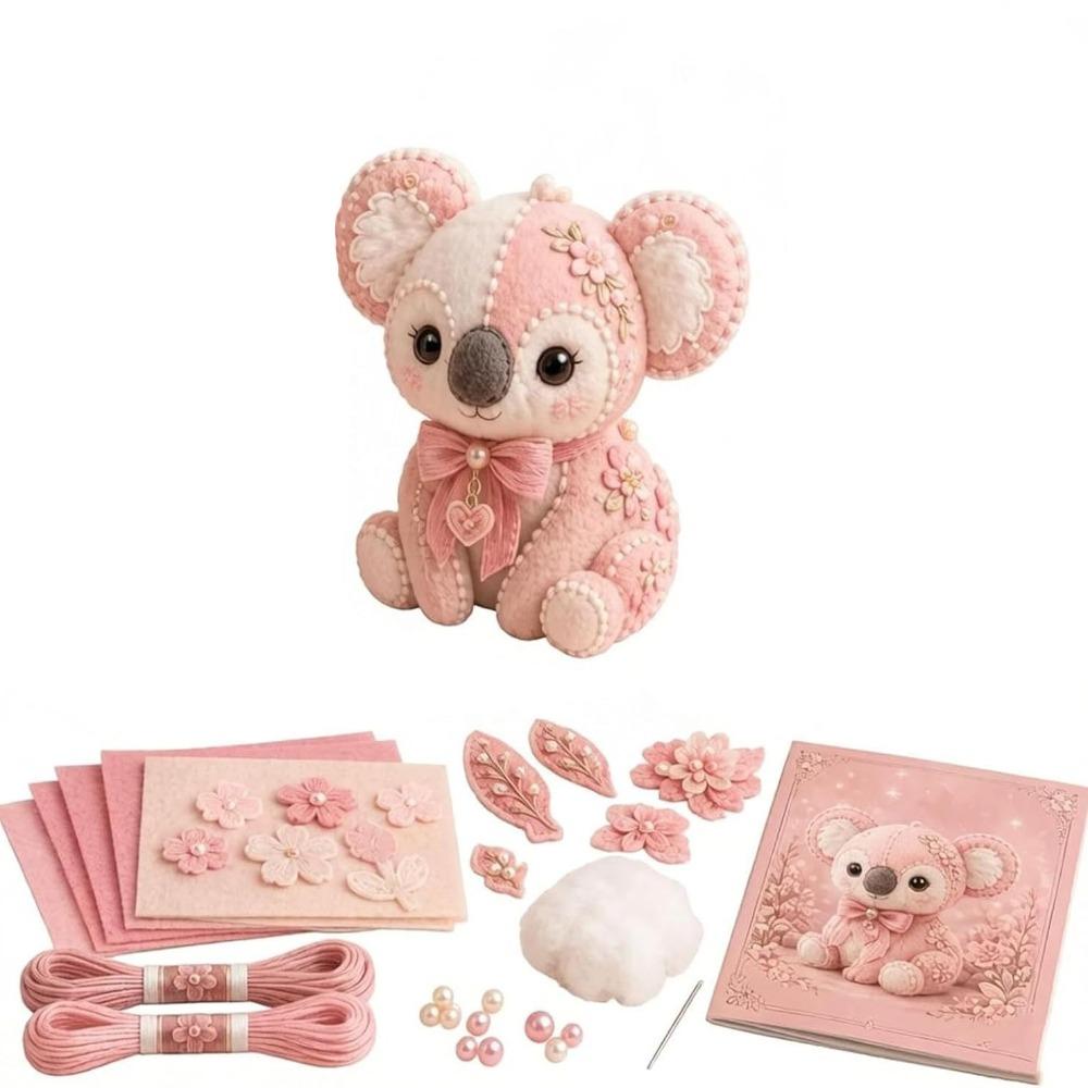 Creative Design Animal Patchwork Set Floral Fabrics Animal Toy Craft  For Adult Beginners