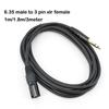 6,35 мм 6,5 Джек 3-контактный Стерео Штекер Разъем Кабель к Микрофону XLR штекер Аудио 3-контактный Динамик XLR для HDTV DVD 1 м/1,8 м/3 м