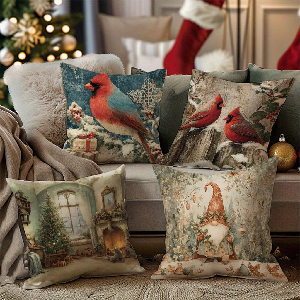 Рождественская наволочка с узором гномаПодходит для дивана, автомобиля, спальни, декоративная наволочка