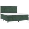 3143154 vidaXL Lit à sommier tapissier et matelas Vert foncé 160x200cm Velours