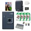 Камера Fujifilm Instax Mini в наборе Midnight Включает Оригинальную камеру 40 пленок MicroSD 32 ГБ AC и Гирлянду LiPlay+ Синий, Чехол на 6 предметов, Рулоны, Карту,