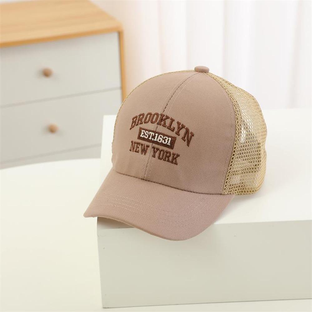 Mesh Baseball Cap Letter Embroidery Kids Hat New Sun Hat  Outdoor