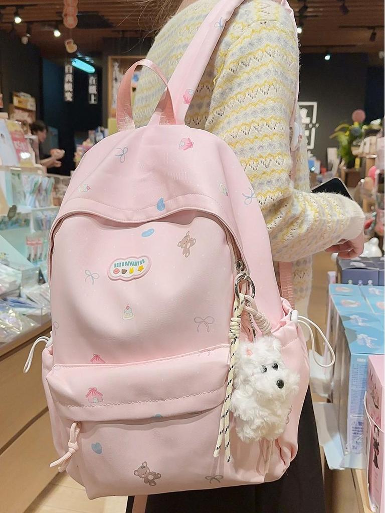 Sweet Girl Double Shoulder Backpack for Students - Cute, Large Capacity, Niche Design