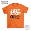 JUST STOP OIL Унисекс Хлопковая Экологичная Футболка Протест Спасите Землю