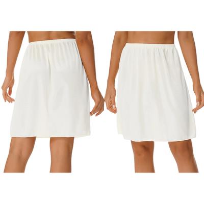 Женская гладкая однотонная нижняя юбка с эластичным поясом для вечернего платья, юбки