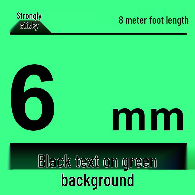 Compatible Brother 12mm Label Maker Ribbon: PT-E100B/D210/D450/115B, Laminated Self-Adhesive