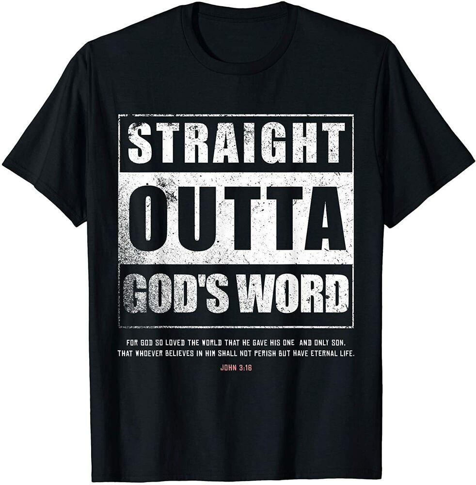 Футболка унисекс Straight Outta Gods Word John 16 Иисус Христианский Господь