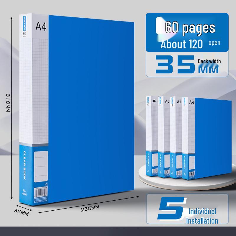 A4 Transparent Multi-layer Document Binder for Office and Study Supplies