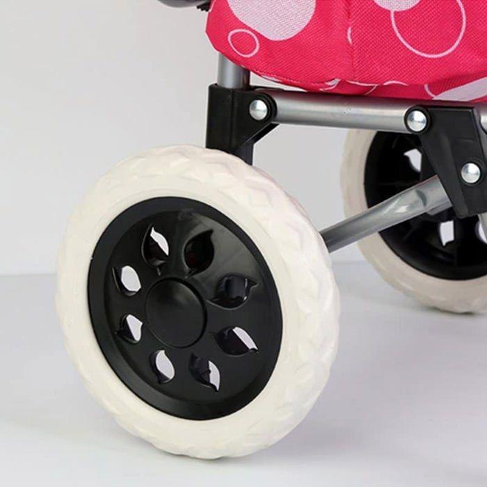 Roue de chariot - AIMOONSA - 16 cm - Noir - EVA mousse - Noyau plastique