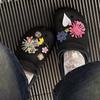 Цветные Блестки Цветок Подвески для Обуви DIY Буква Сердце Декоративные Украшения Модный Набор Аксессуаров для Обуви на Лето