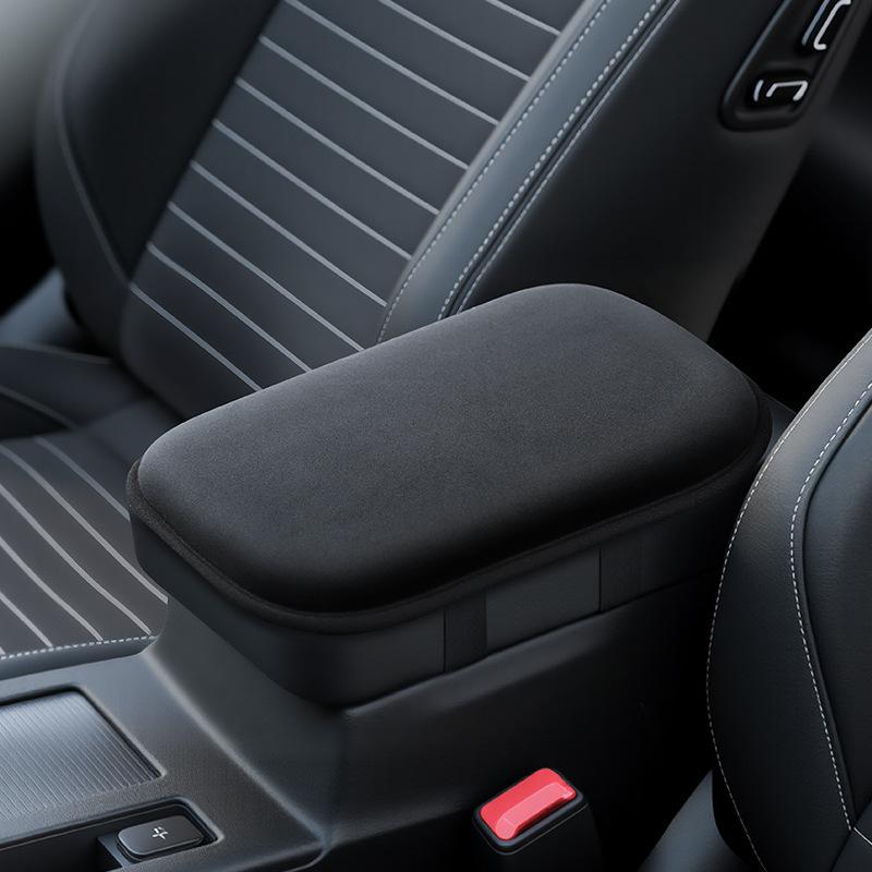 Plush Car Armrest Heightening Pad Warm Non-slip Scratch Resistant Universal for Most Vehicle Central Console Armrest Cover