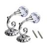 2pcs Large Metal Crystal Glass Curtain Holdback Wall Tie Back Hooks Hanger Holder Curtain Rods Accessoires MIT