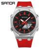 Sanda Octagonal Oak Men's Electronic Sports Watch - Waterproof, Lightweight, with Alarm Clock