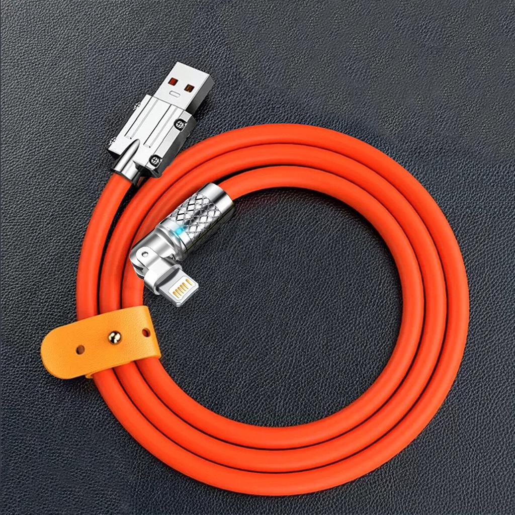120 Вт 6A силиконовый кабель USB C зарядный кабель для iPhone 14 13 12 11 Pro Max Mini 180 вращающийся сверхбыстрый зарядный шнур типа C
