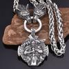 1 шт., мужское винтажное ожерелье с подвеской в ​​виде викинга Одина Томагавка вороны, скандинавское ожерелье, ожерелье в стиле панк, хип-хоп, женский амулет, ювелирные аксессуары, подарок на день рождения