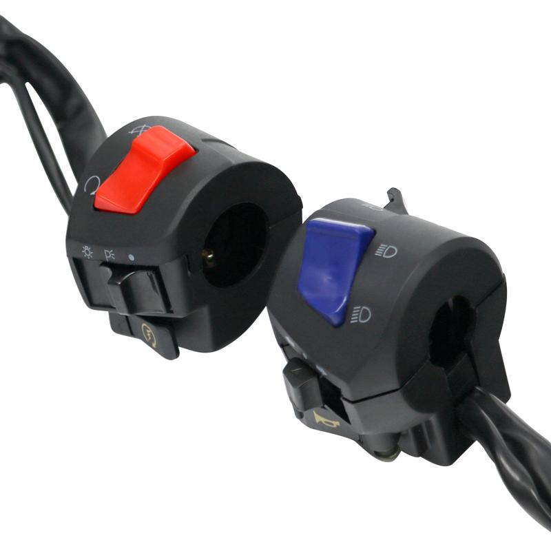 LMoDri руль мотоцикла, левый и правый переключатели, звуковой сигнал поворота, фара, противотуманная фара, электрический старт, контроллер руля