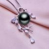 seniko 10-11 мм большой пресноводный жемчуг модные зеленые австрийские хрустальные ожерелья в виде листьев для женщин
