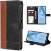 Flip Case - BOOLING - Samsung Galaxy A52s A52 4G-5G - Black-Brown Leather Effect - Semi-rigid - Magnetized