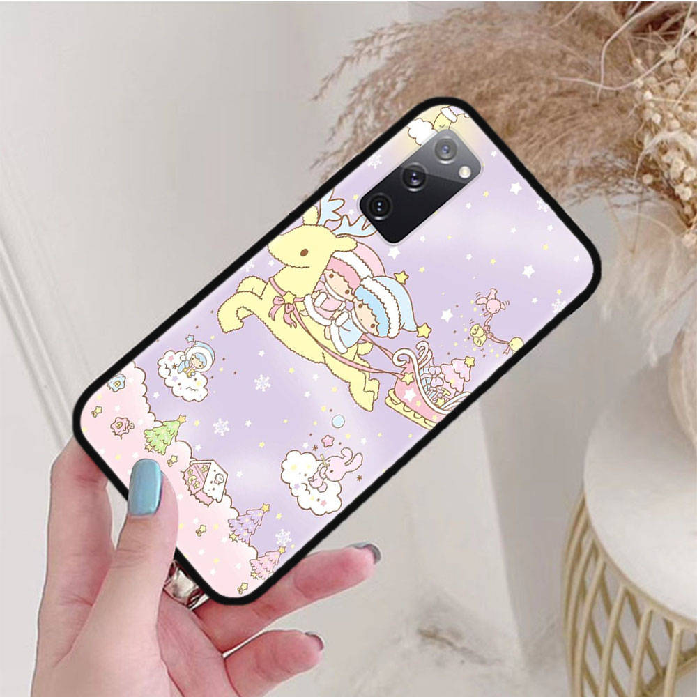 Черный чехол для Xiaomi Poco X6 X4 M5 M6 F5 F6 C65 C55 C50 C51 C40 Pro Redmi 14C A3X 13C 12C 11T 10A 9C Note 7 6 8A Plus L-1 Lovely Little Twin Star