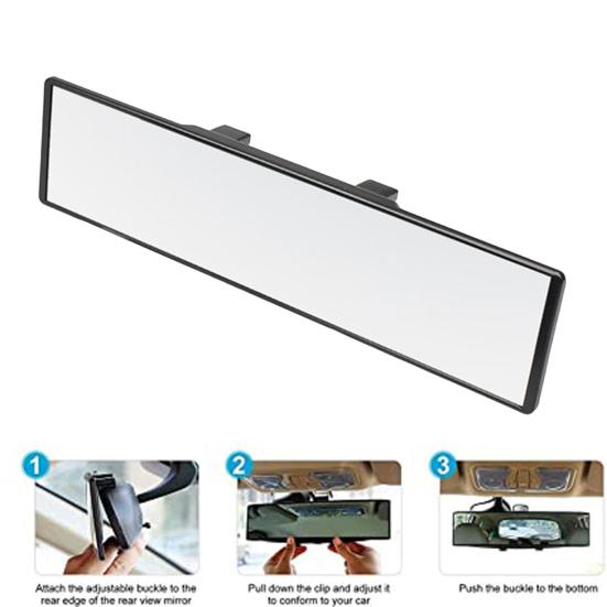 Автомобильное зеркало заднего вида с широким углом обзора, универсальная простая установка, антибликовое панорамное зеркало заднего вида для внедорожников и грузовиков