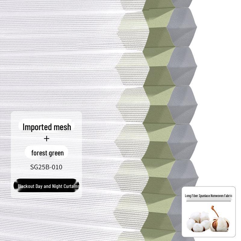 Punch-Free Day & Night Honeycomb Blinds: Heat-Insulating Full Light-Blocking Curtains for Bedroom, Living Room, and Study