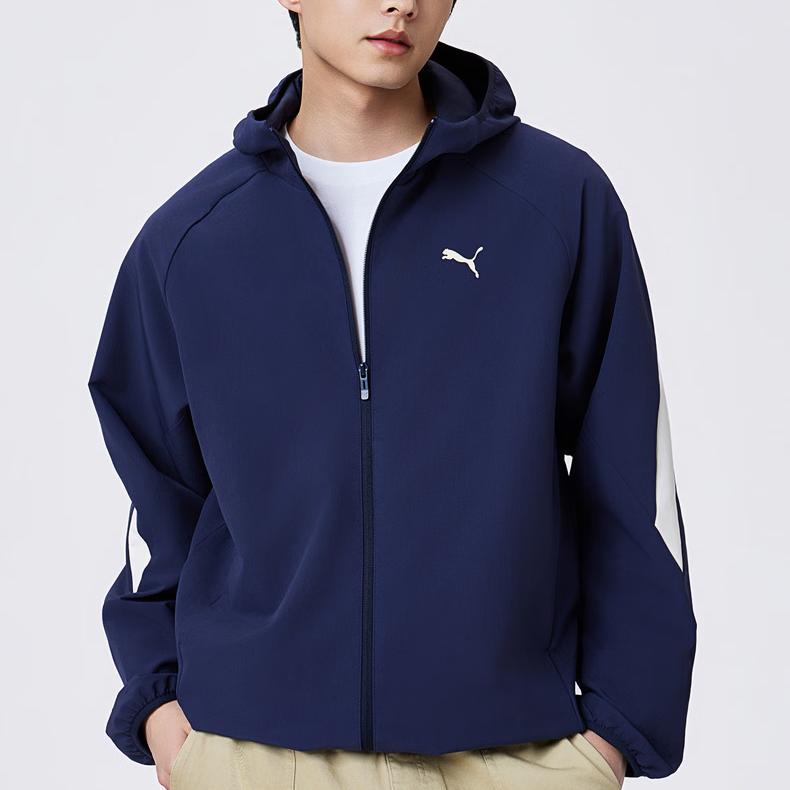 Men's PUMA Jackets Men's Marine Blue Hooded Moderate Other