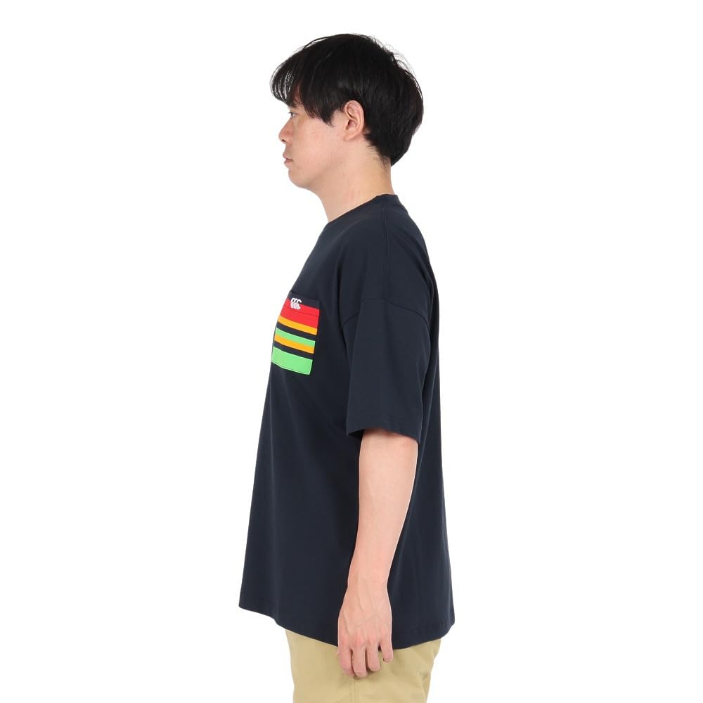 Canterbury Stripe Pocket T-Shirt, Unisex, Navy, Size M