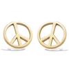 [J5330] - Позолоченные серьги «Мир» - 7 мм