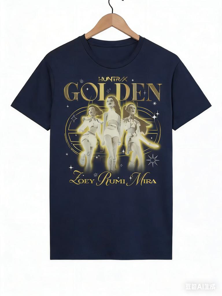 2026 KPop Demon Hunters Huntrix Golden Trio TShirt Men Women Cotton Streetwear Short Sleeve 2026 Summer Print Fashion TShirt